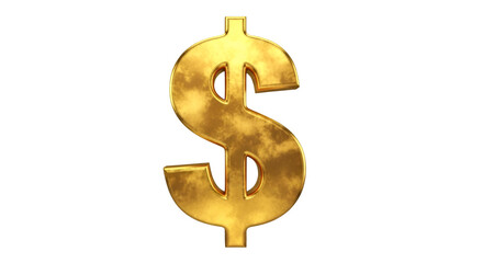 Fototapeta premium Golden Dollar Sign Symbol Isolated on Black money currency