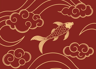  Auspicious Clouds Pattern for Lunar New Year Background