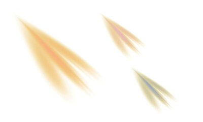 Abstract golden light streaks on black background for modern design elements