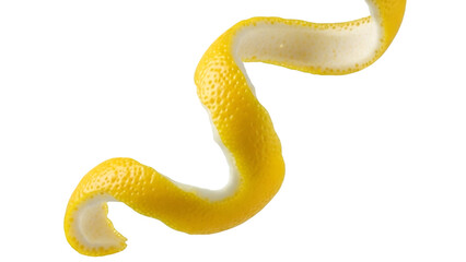 Lemon Peel Twist on Black Background zest citrus