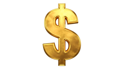 Golden Dollar Sign Symbol on Black Background money