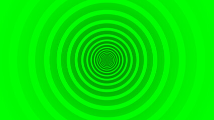 Vibrant Abstract Bright Green Concentric Circles Background with Hypnotic Tunnel Effect and Optical Illusion