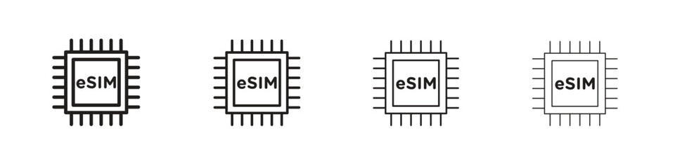 ESIM icons vector logo illustration simple design. Web UI design.