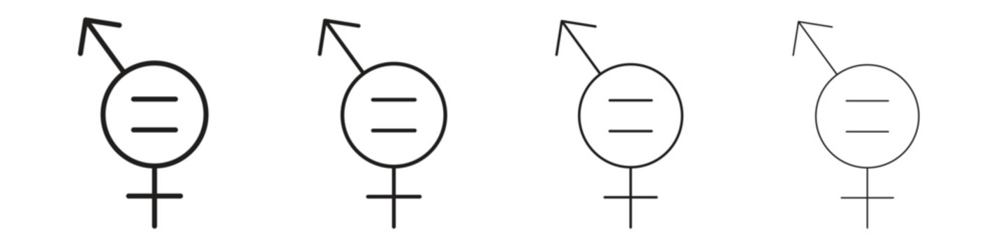Equality icons vector logo illustration simple design. Web UI design.