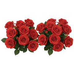 Obraz premium Vibrant red roses bouquet floral arrangement home decor lush setting close-up beauty and love