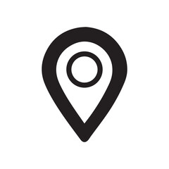 Map Location Pin Icon – GPS Navigation Marker Outline Symbol