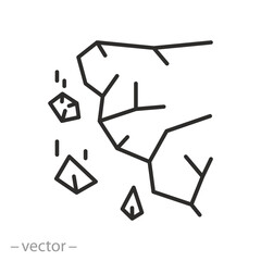 Cliff Icon Vector Illustration