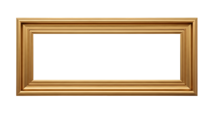 Ornate golden rectangular picture frame with black background