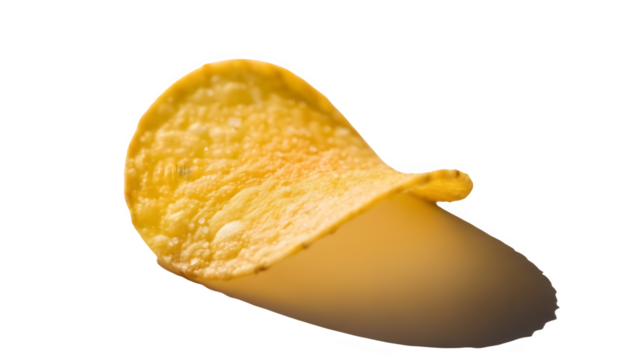 Potato chip isolated on PNG background.