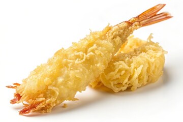 Crispy golden tempura shrimp tantalizes taste buds with its light, airy batter, perfect for Asian cuisine menus and Japanese restaurant promotions