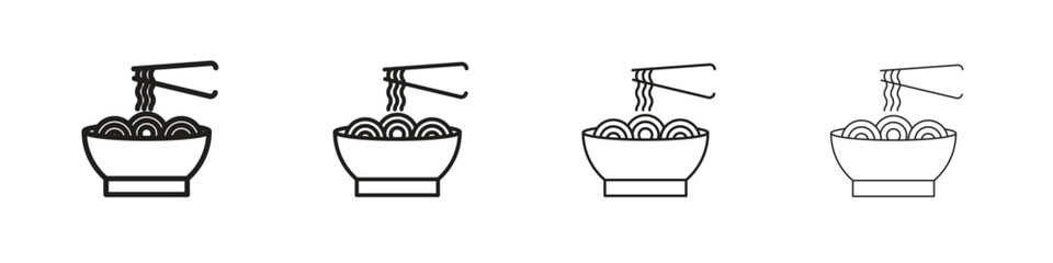 Noodles icons vector logo illustration simple design. Web UI design.