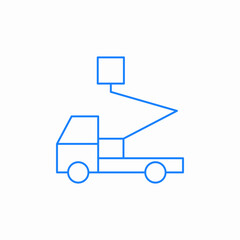 boom lift truck icon sign vector