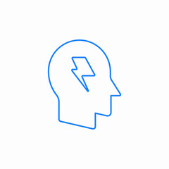 brain power icon sign vector