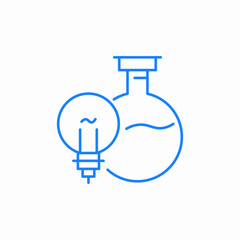 bulb flask icon sign vector