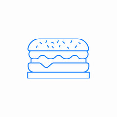 cheeseburger food icon sign vector