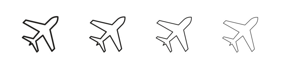 Plane icons vector logo illustration simple design. Web UI design.