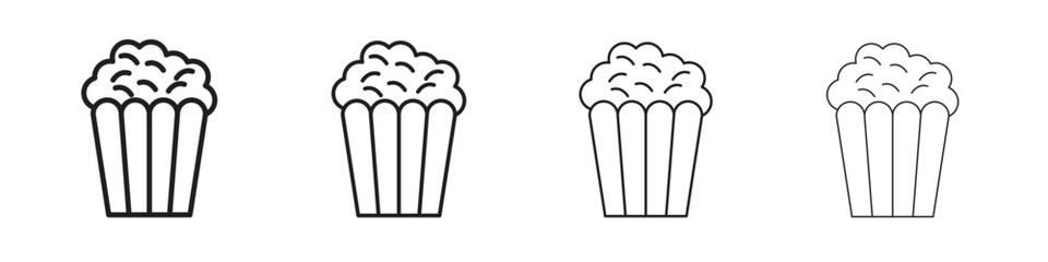 Popcorn icons vector logo illustration simple design. Web UI design.