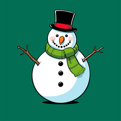 cute snowman vector image