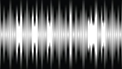 Abstract Black and White Geometric Pattern with Vertical Stripes and Light Gradients vector illustration