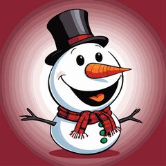 cute snowman vector image