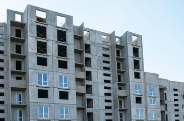 View of an apartment building under construction