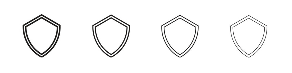 Shield icons vector logo illustration simple design. Web UI design.