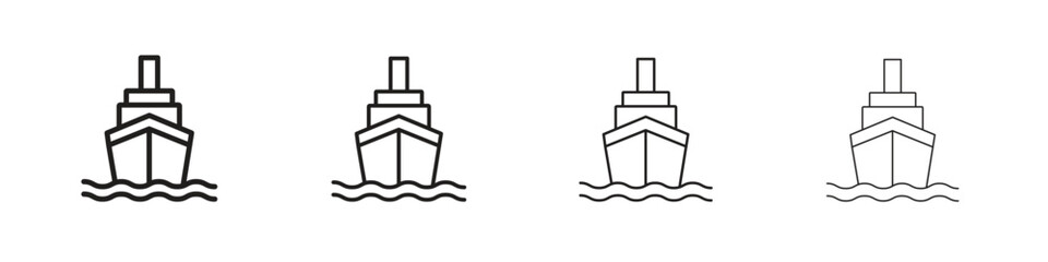 Obraz premium Ship icons vector logo illustration simple design. Web UI design.