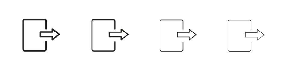 Sign out icons vector logo illustration simple design. Web UI design.