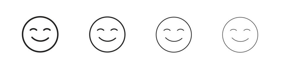 Smile icons vector logo illustration simple design. Web UI design.