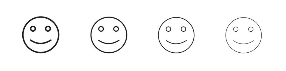 Smile wink icons vector logo illustration simple design. Web UI design.