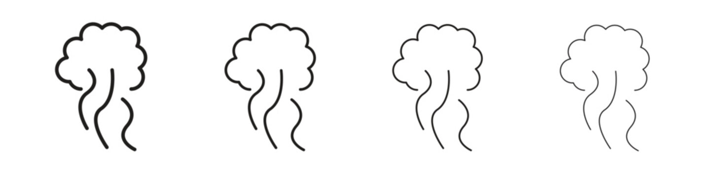 Smoke icons vector logo illustration simple design. Web UI design.