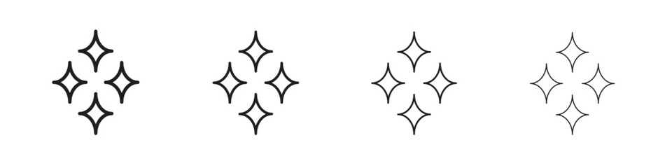 Sparkles icons vector logo illustration simple design. Web UI design.