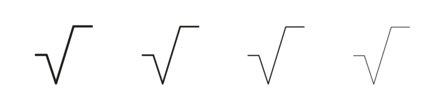 Square root icons vector logo illustration simple design. Web UI design.