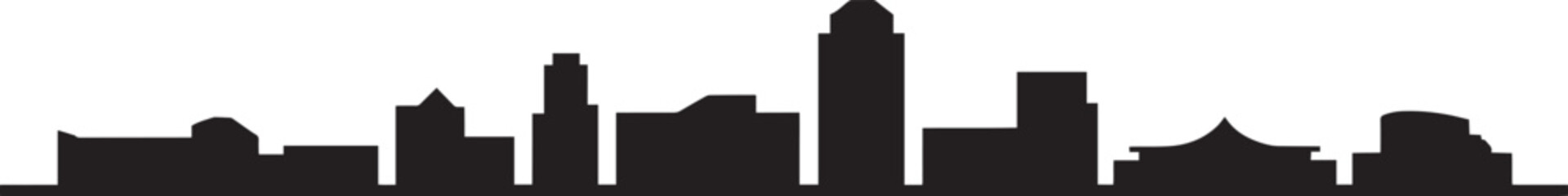 Omaha city skyline silhouette vector illustration representing Nebraska largest city on transparent background