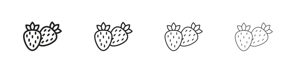 Strawberry icons vector logo illustration simple design. Web UI design.