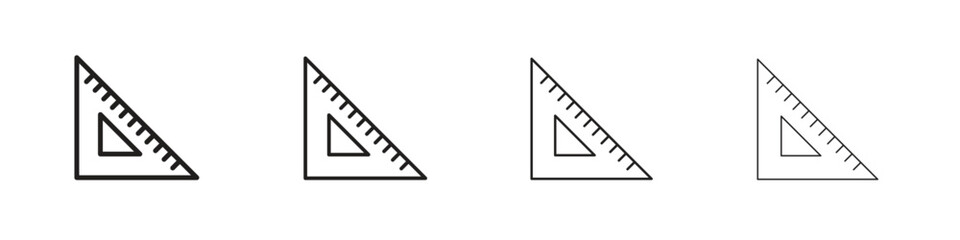 Triangle ruler icons vector logo illustration simple design. Web UI design.