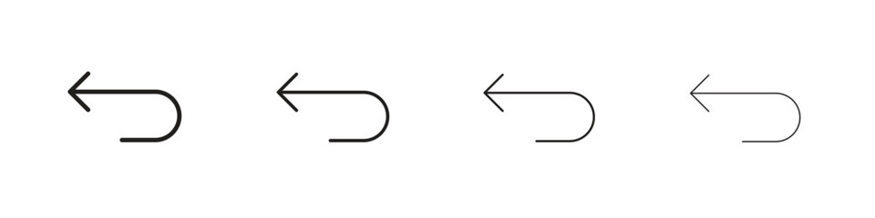 Undo icons vector logo illustration simple design. Web UI design.