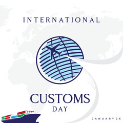 International Customs Day social media awareness post background