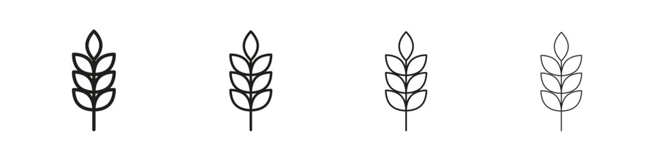 Wheat icons vector logo illustration simple design. Web UI design.