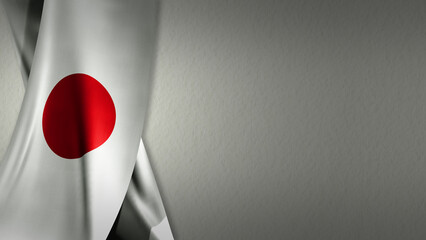 Flag of Japan curtain banner ultra high resolution 10K white background