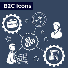 Trendy abstract minimalist figures, stars, flowers, circles. Vector illustration