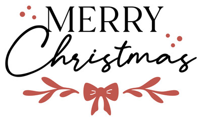 Merry Christmas | Happy Holidays | Festive Botanical Art | Vector Xmas Design