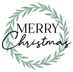 Merry Christmas | Happy Holidays | Festive Botanical Art | Vector Xmas Design