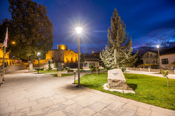 An evening view from “Hagia Elena Church” one of the famous centers in Konya