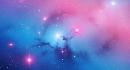 Naklejka premium Colorful cosmic nebula with shining stars in a vast universe