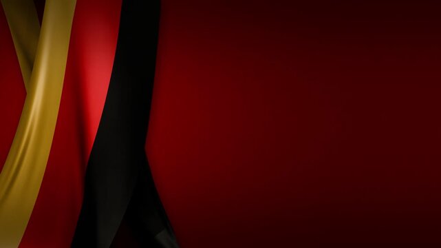 Flag of Germany curtain banner subtle wave seamless loop high resolution 4K red background
