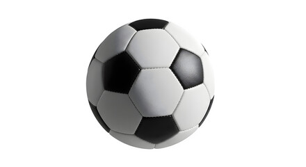 Fototapeta premium Classic Soccer Ball on White Background for Sports and Recreation