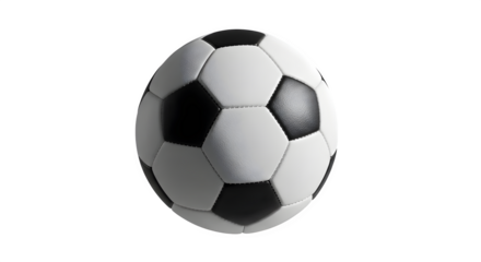 Classic Soccer Ball on White Background for Sports and Recreation
