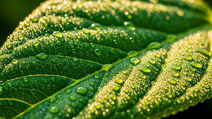 Leaf with dew