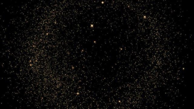 Golden glitter sparkling Magic lights. logo reveals trail sparkle black background Intro animation Birthday, Anniversary, new year, event, Christmas